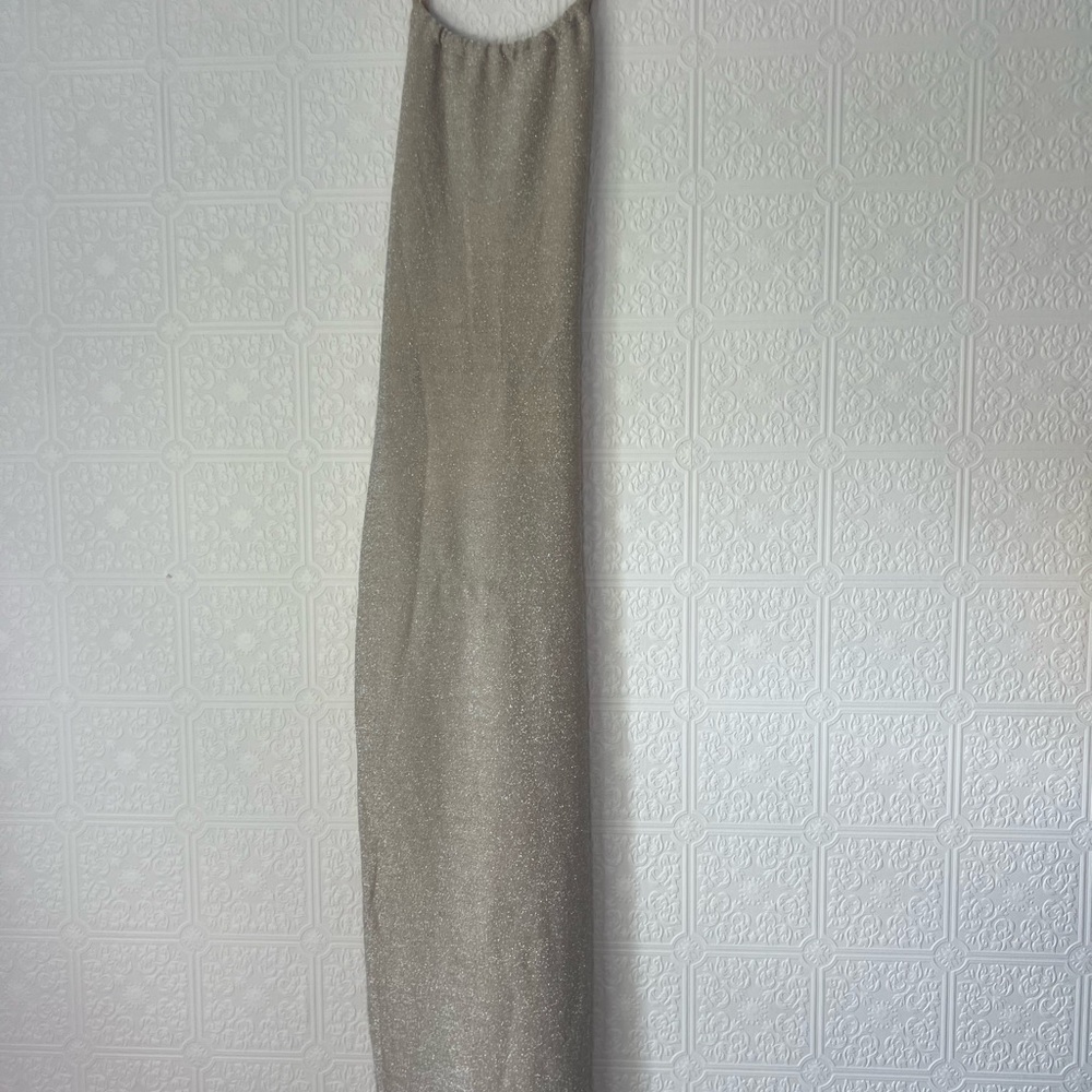 Elegant Silver Evening Gown